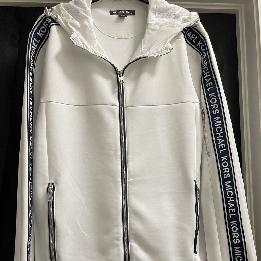 Michael Kors white hoody zip up